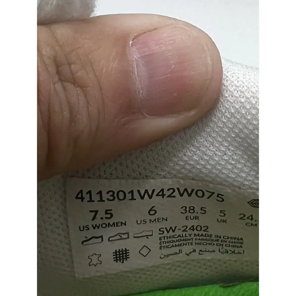 Cariuma Salvas Casual Leather Sneaker White/Leopard Print Heel Women's 7.5 NWB - Picture 8 of 9